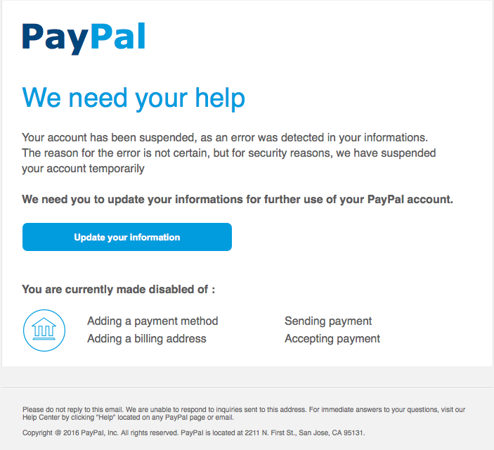 Been email. PAYPAL email что это. Phishing examples. Phishing email example. Your account is temporarily Limited PAYPAL.