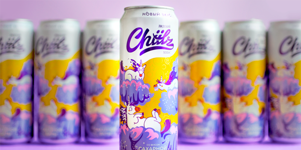 Chiilz. Разработка дизайна упаковки для нового вкуса «сахарная вата»