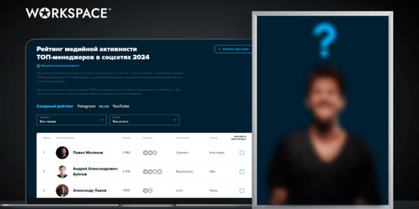 Workspace впервые представил Рейтинг медийности ТОП-менеджеров агентств