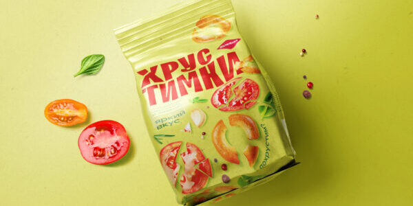 Дизайн упаковки для&nbsp;нового снека «Хрустимки»