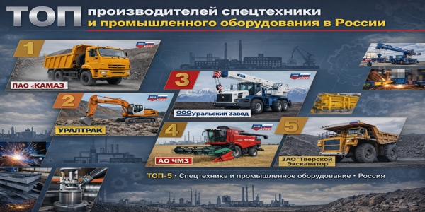 ТОП производителей спецтехники и промышленного оборудования в России