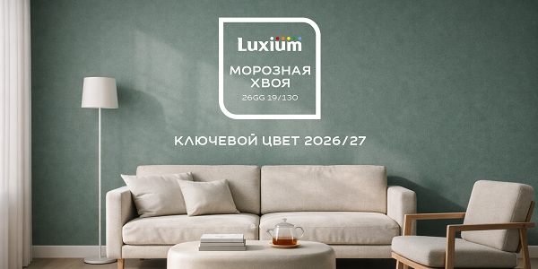 Представляем Ключевой цвет Luxium 2026/27 — «Морозная хвоя».