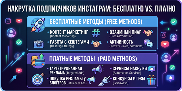 Накрутка подписчиков Инстаграм бесплатно и платно – ТОП 19 схем 2026 года