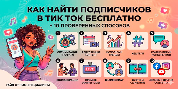 Как найти подписчиков в Тик Ток бесплатно — гайд от SMM-щицы