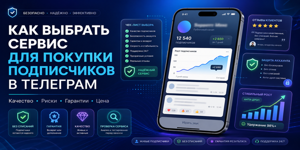 Как&nbsp;выбрать сервис, где купить подписчиков в&nbsp;Телеграм: проверка качества, риски и&nbsp;признаки надёжной площадки с&nbsp;гарантией