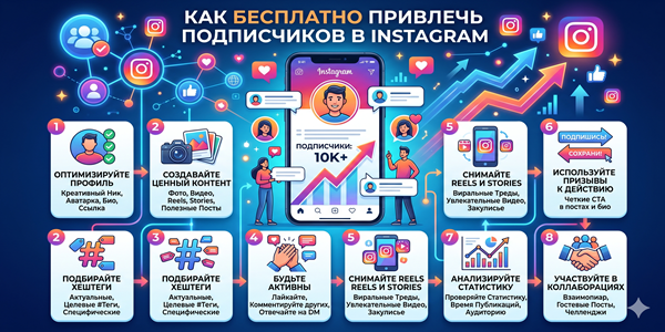 Как&nbsp;сделать подписчиков в&nbsp;Инстаграм* бесплатно&nbsp;— ТОП 25&nbsp;сервисов и&nbsp;способов 2026&nbsp;года