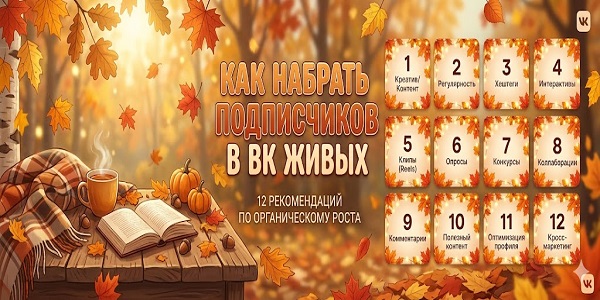 Как&nbsp;сделать подписчиков в&nbsp;ВК живых: 15&nbsp;способов органического роста сообщества (ТОП сервисы 2026)