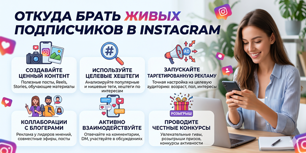 Откуда брать живых подписчиков в Инстаграм – ТОП 25 сервисов онлайн без заданий в 2026 году