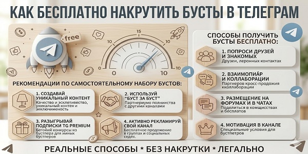 Как накрутить бусты в ТГ бесплатно ТОП сервисов и сайтов для быстрого роста