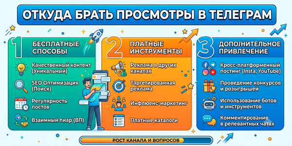 Откуда брать просмотры Телеграм – ТОП 20 сервисов для пиара канала в 2026 году