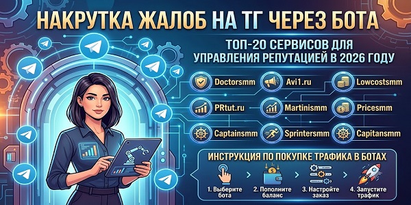 Накрутка жалоб на ТГ через бота: ТОП сервисов и сайтов для защиты репутации в 2026 году