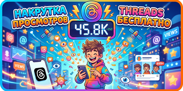 Накрутка просмотров Threads бесплатно – ТОП 25 решений и советов пиара