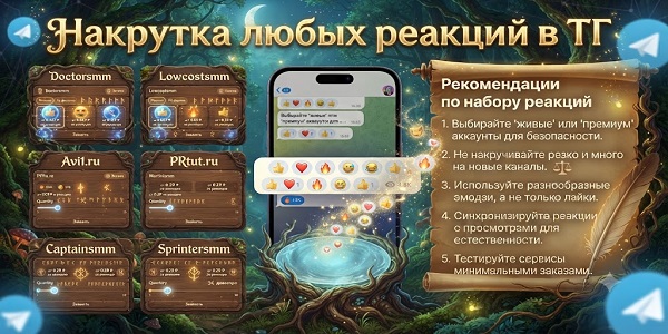 Накрутка любых реакций в ТГ — ТОП лучших смм площадок и экспертные секреты продвижения