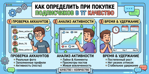 Как определить при покупке подписчиков в ТГ качество – ТОП 20 сервисов 2026