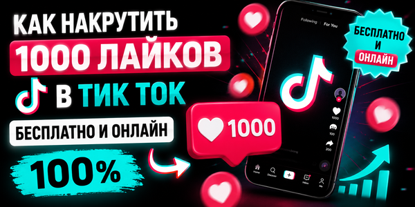 Как накрутить 1000 лайков в Тик Ток бесплатно и онлайн – ТОП 20 сайтов 2026