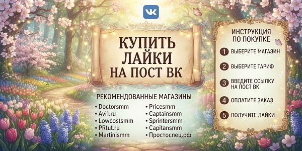 ТОП 10 сервисов — купить лайки на пост ВК выгодно и быстро в 2026 году