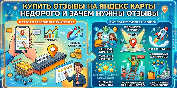 Купить отзывы на Яндекс карты недорого – качественная накрутка без лишних расходов 2026