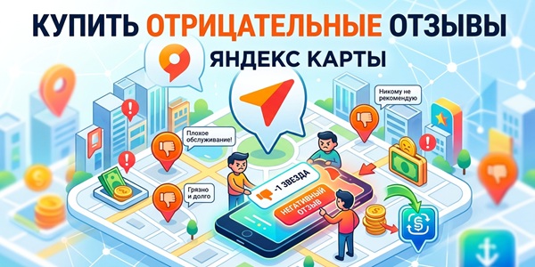 Купить отрицательные отзывы Яндекс карты – сервисы и ТГ боты накрутки