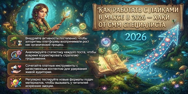 Как работать с лайками в Максе в 2026 — хаки от смм специалиста: секреты продвижения и роста