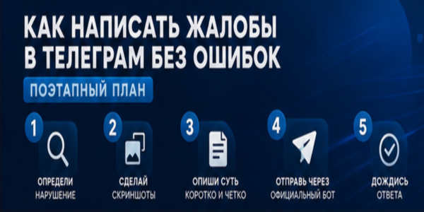 Как написать жалобы в Телеграм без ошибок поэтапный план