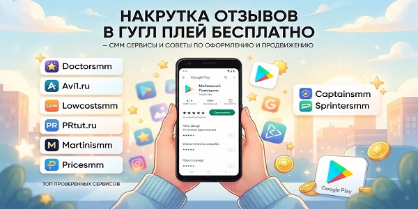 Накрутка отзывов в Гугл Плей бесплатно — сервисы и методы продвижения в стор