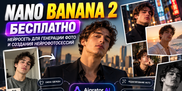Nano Banana 2 бесплатно: нейросеть для генерации фото и создания нейрофотосессий