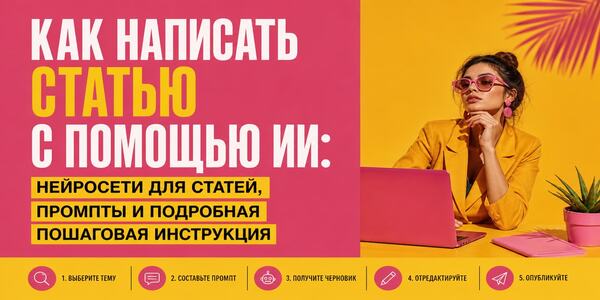 Как написать статью с помощью ИИ: нейросети для статей и пошаговая инструкция