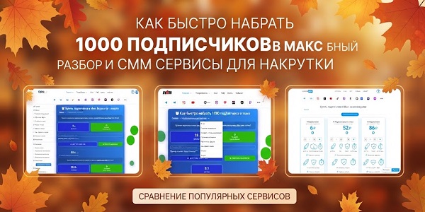 Как быстро набрать 1000 подписчиков в Макс — гайд от смм специалиста + Смм сервисы для накрутки