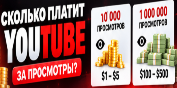 Сколько платит Ютуб за просмотры 10000 и миллион – обновленные данные от маркетолога