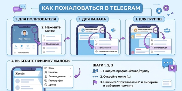 Как кидать жалобу в Телеграм для человека, канал, группу + ТОП 15 сервисов для накрутки репортов