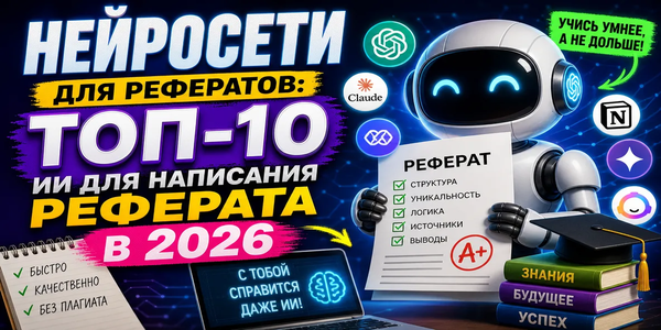 Нейросети для рефератов: ТОП-10 ИИ для написания реферата в 2026