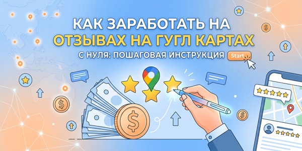 Как заработать на отзывах на Гугл картах с нуля – сочетание написания и накрутки отзывов