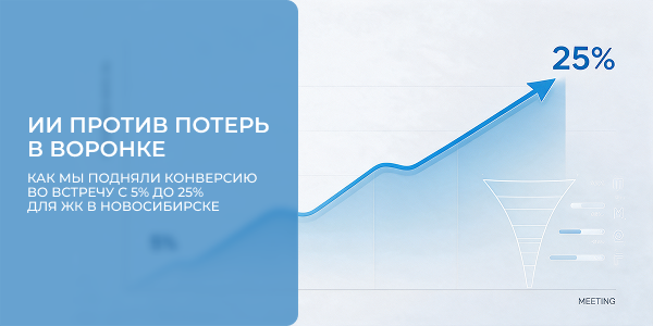 ИИ против потерь в воронке: кейс ЖК, где конверсия во встречу выросла в 5 раз, а стоимость встречи упала в 5 раз