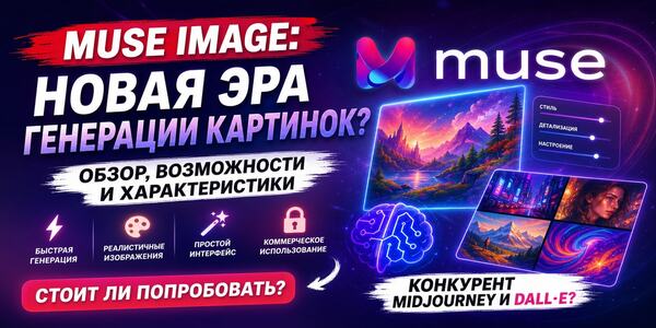 Нейросеть Muse Image: обзор, возможности, характеристики и доступ из России без VPN