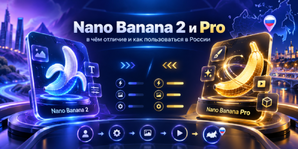 Nano Banana 2 и Pro: в чём отличие и как пользоваться в России