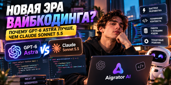 Новая эра вайбкодинга? Почему GPT-6 Astra лучше, чем Claude Sonnet 5.5