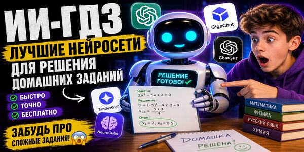 ИИ-ГДЗ: лучшие нейросети для решения домашних заданий