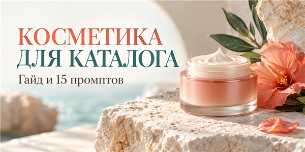 Фото косметики с ИИ: 15 промптов и инструкция для каталога бренда