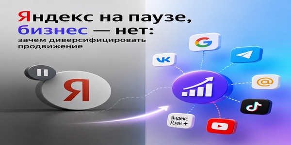 Яндекс на паузе, бизнес — нет: зачем диверсифицировать продвижение