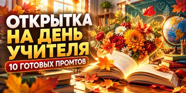 Как сгенерировать открытку на День учителя бесплатно: 10 промтов с примерами