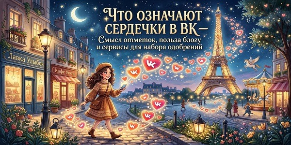 Что означают сердечки в ВК — смысл отметок, польза блогу и сервисы для набора одобрений