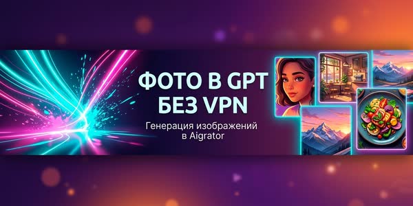 Генерация фото в GPT бесплатно и без VPN: как это сделать через Aigrator