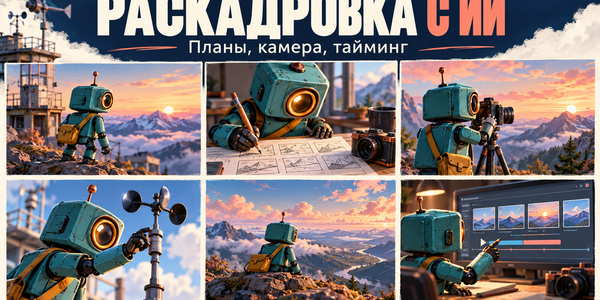 Раскадровка с ИИ: планы, камера и тайминг по шагам