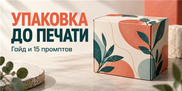 Мокап упаковки с ИИ: инструкция и 15 промптов для проверки дизайна