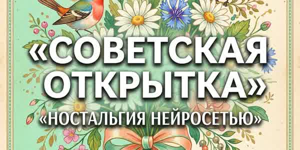 Тренд «Советская открытка»: как сделать ностальгическое поздравление нейросетью по готовому промту