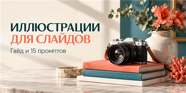 Иллюстрации для презентации с ИИ: гайд и 15 промптов для слайдов