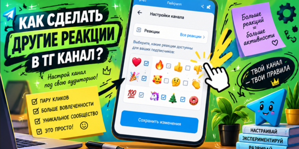 Как сделать другие реакции в ТГ канал – подробная инструкция + разбор новых сайтов накрутки