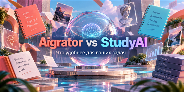 StudyAI или Aigrator AI: сравнение ИИ-агрегаторов для работы и учёбы