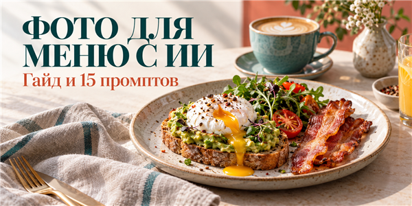 ИИ-фотосъёмка для кафе и ресторана: инструкция и 15 промптов для меню