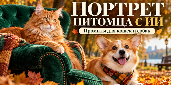 Фото питомца нейросетью: 8 промптов для кошки и собаки